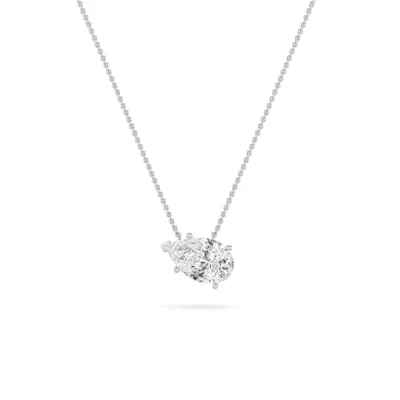 Floating Pear Lab Diamond Solitaire Necklace (1.00 ct.)