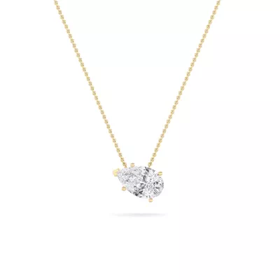Floating Pear Lab Diamond Solitaire Necklace (2.00 ct.)