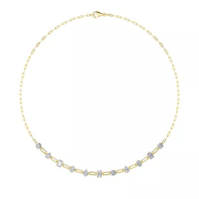Mixed Shape Lab Diamond Link Necklace (4.00 ct. tw.)