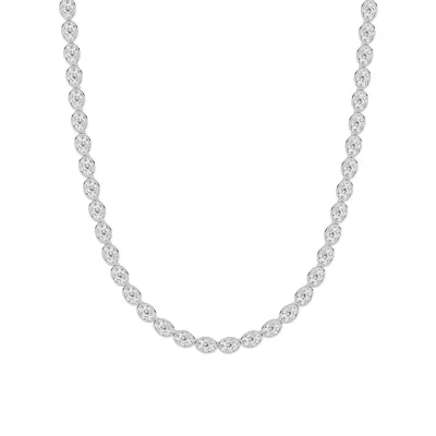 Adjustable Oval Lab Diamond Bezel Eternity Necklace (30.00 ct. tw.)