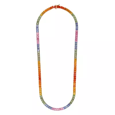 Rainbow Lab-Created Sapphire Masterpiece Necklace (32.10 ct. tw.)