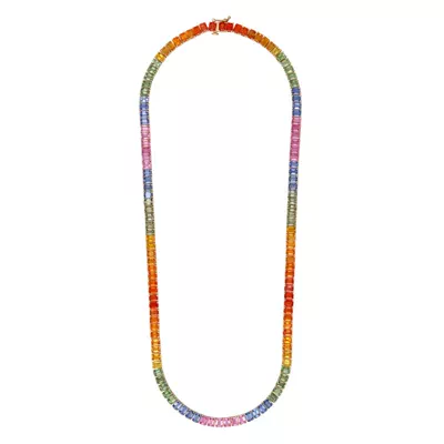 Rainbow Lab-Created Sapphire Masterpiece Necklace (32.10 ct. tw.)