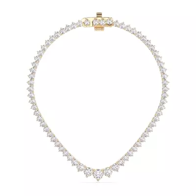 Round Lab Diamond Graduated Riviera Necklace (12 ct. tw.)