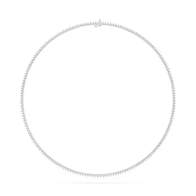 Lab Diamond Silver Tennis Necklace (3.00 ct. tw.)