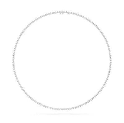 Lab Diamond Silver Tennis Necklace (5.00 ct. tw.)
