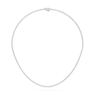 Lab Diamond Silver Tennis Necklace (5.00 ct. tw.)