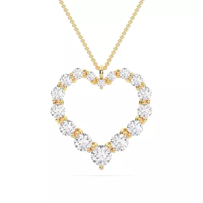 Amora Heart Lab Diamond Necklace (3.00 ct. tw.)