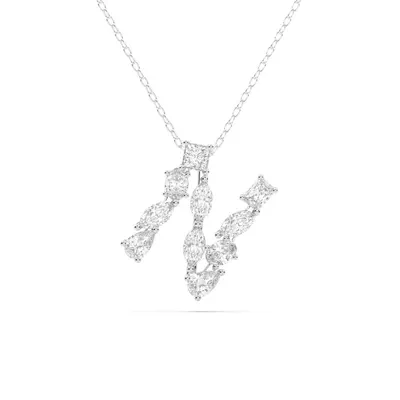 Mixed Shape Lab Diamond N Initial Pendant