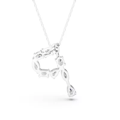 Mixed Shape Lab Diamond P Initial Pendant