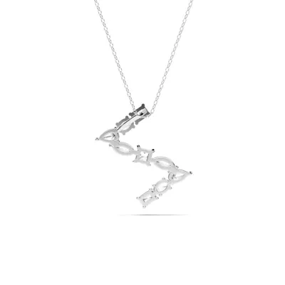 Mixed Shape Lab Diamond Z Initial Pendant