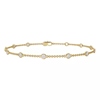 Bezel Lab Diamond Station Bracelet (2.50 ct. tw.)