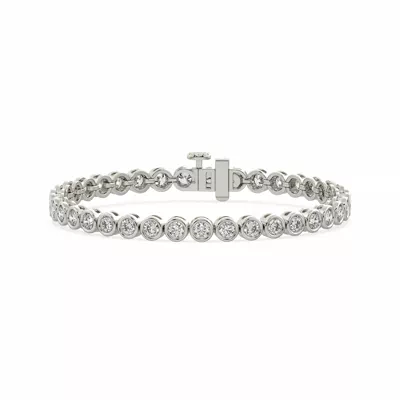 Bezel Lab Diamond Silver Bracelet (5.00 ct. tw.)
