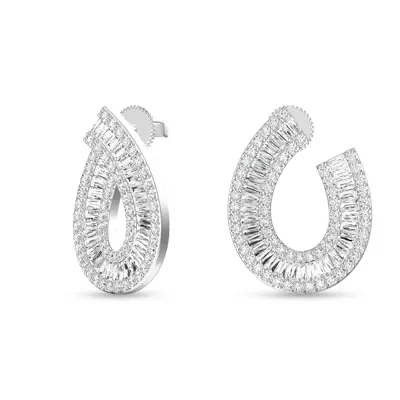 Baguette Swirl Lab Diamond Earrings