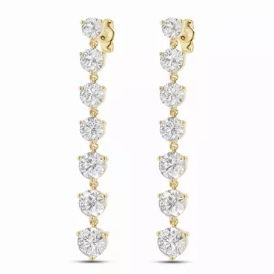 Sway Graduated Round Lab Diamond Earrings (6 ct. tw.)