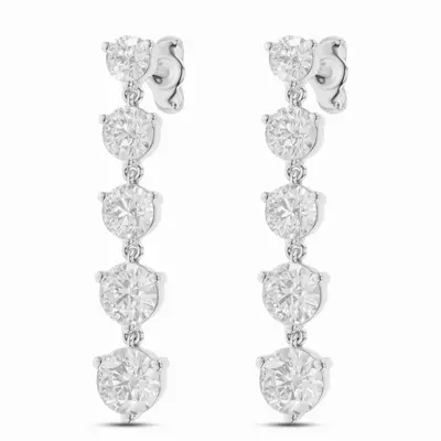 Sway Graduated Round Lab Diamond Earrings (4 ct. tw.)