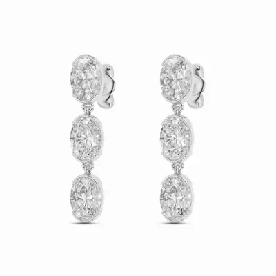 Oval Lab Diamond Drop Earrings (2.50 ct. tw.)