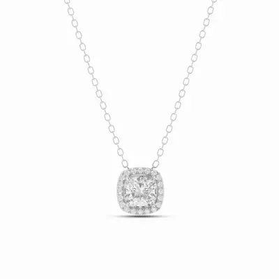 Cushion Halo Lab Diamond Necklace (.75 ct.)