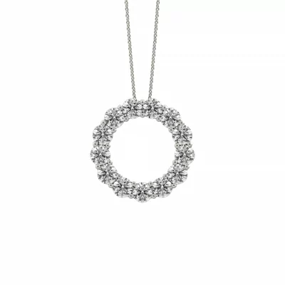 Circle Lab Diamond Silver Necklace (2.00 ct. tw.)