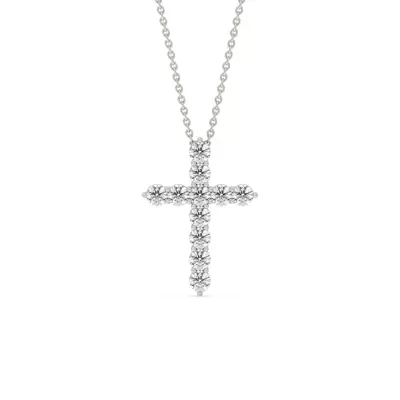 Cross Lab Diamond Silver Necklace (.75 ct. tw.)