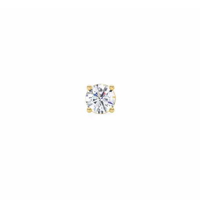 Single Lab Diamond Screw Back Stud Earring (1/2ct)