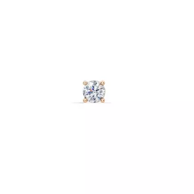 Single Lab Diamond Screw Back Stud Earring (1/8ct)
