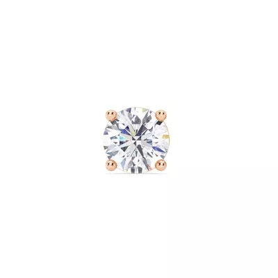 Single Lab Diamond Screw Back Stud Earring (2.5ct)