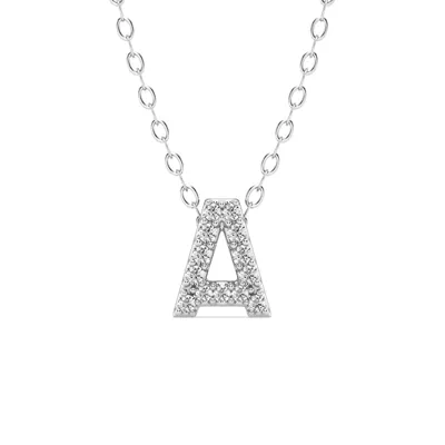 Petite Lab Diamond Initial Necklace – A
