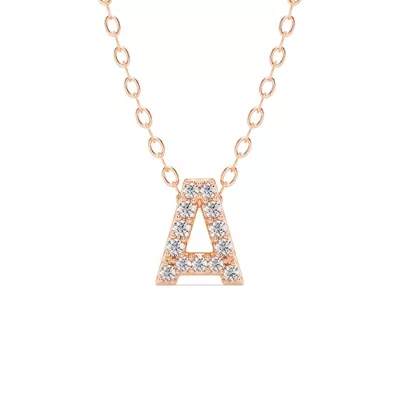 Petite Lab Diamond Initial Necklace – A