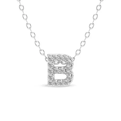 Petite Lab Diamond Initial Necklace – B