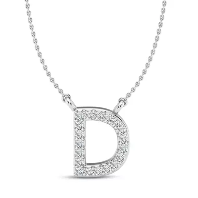 Lab Diamond Initial Necklace – D