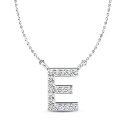 Lab Diamond Initial Necklace – E