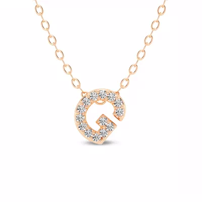 Petite Lab Diamond Initial Necklace – G