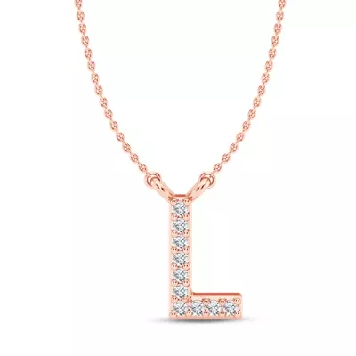 Lab Diamond Initial Necklace – L