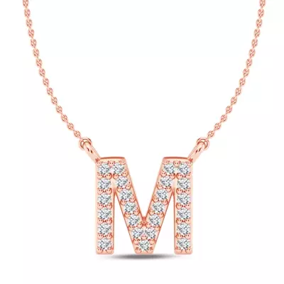 Lab Diamond Initial Necklace – M
