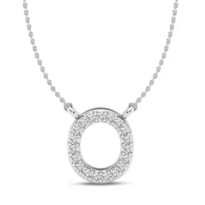 Lab Diamond Initial Necklace – O