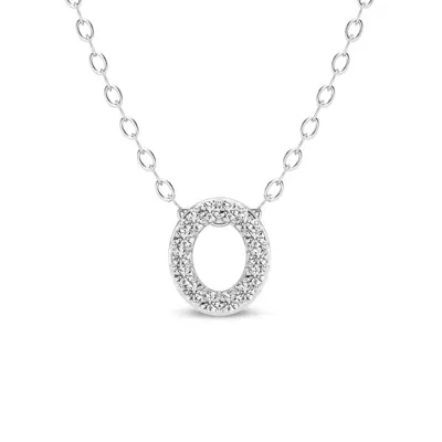 Petite Lab Diamond Initial Necklace – O