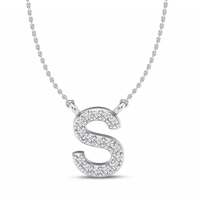 Lab Diamond Initial Necklace – S