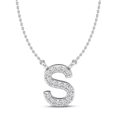 Lab Diamond Initial Necklace – S