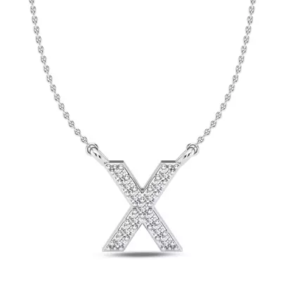 Lab Diamond Initial Necklace – X