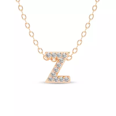 Petite Lab Diamond Initial Necklace – Z