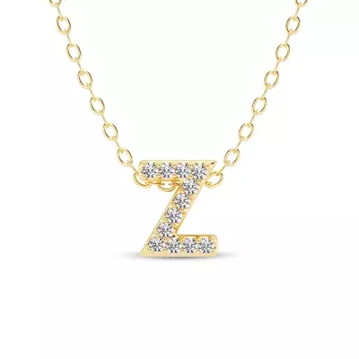 Petite Lab Diamond Initial Necklace – Z