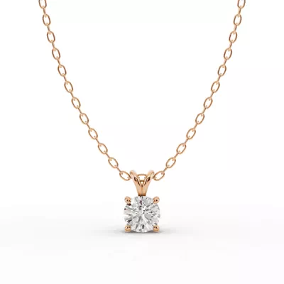 Split Bail Lab Diamond Solitaire Necklace (½ ct.)
