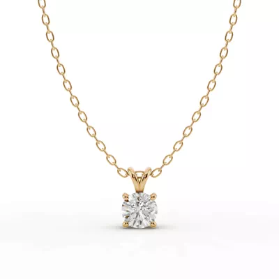 Split Bail Lab Diamond Solitaire Necklace (½ ct.)