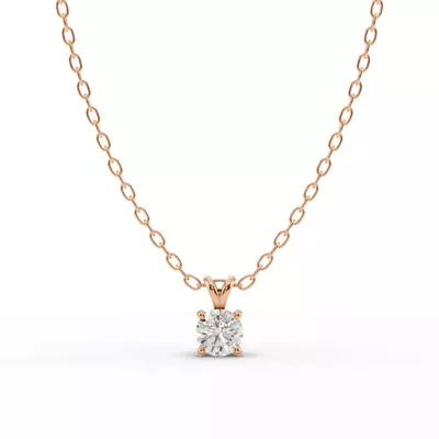 Split Bail Lab Diamond Solitaire Necklace (¼ ct.)