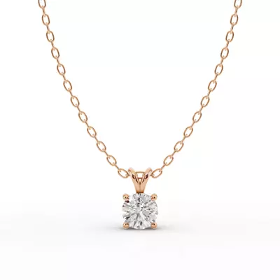 Split Bail Lab Diamond Solitaire Necklace (½ ct.)