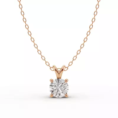 Split Bail Lab Diamond Solitaire Necklace (1.00 ct.)
