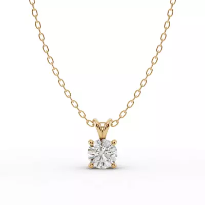 Split Bail Lab Diamond Solitaire Necklace (¾ ct.)