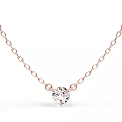 3-Prong Lab Diamond Solitaire Necklace (1/4 ct.)