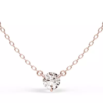 3-Prong Lab Diamond Solitaire Necklace (1/2 ct.)