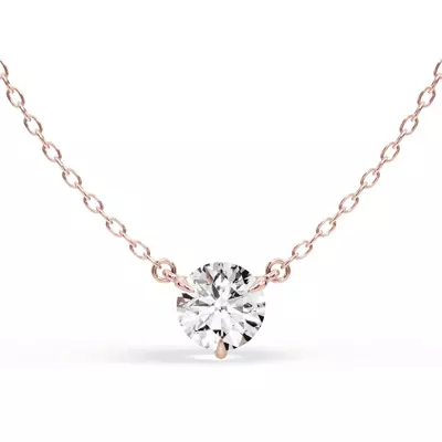 3-Prong Lab Diamond Solitaire Necklace (1 ct.)